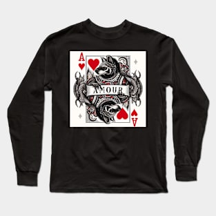 Bearcat Dragon Ace of Hearts Long Sleeve T-Shirt